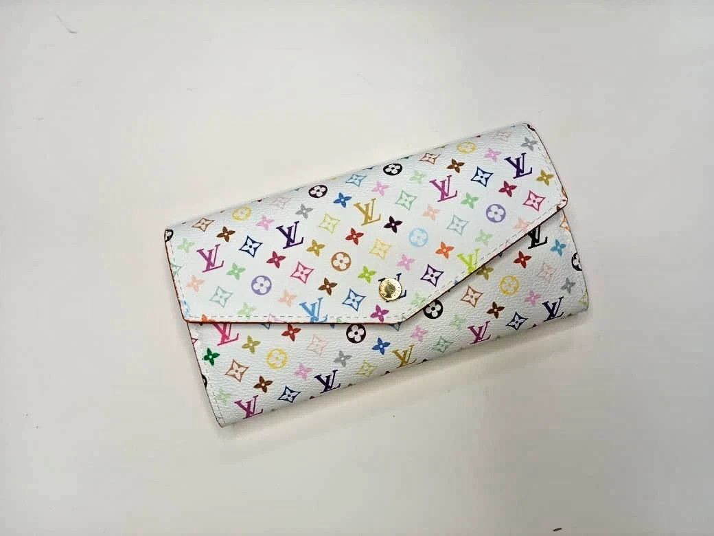 Auth Louis Vuitton Portefeuille Sarah NM Long Wallet Monogram Multicolore M93532