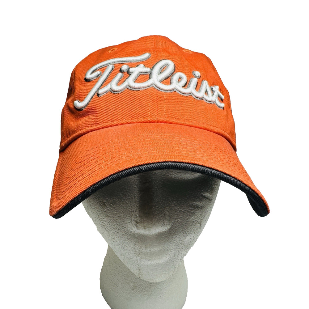 Titleist Pro V1 FJ Golf Hat Cap Adjustable Strapback Footjoy Orange