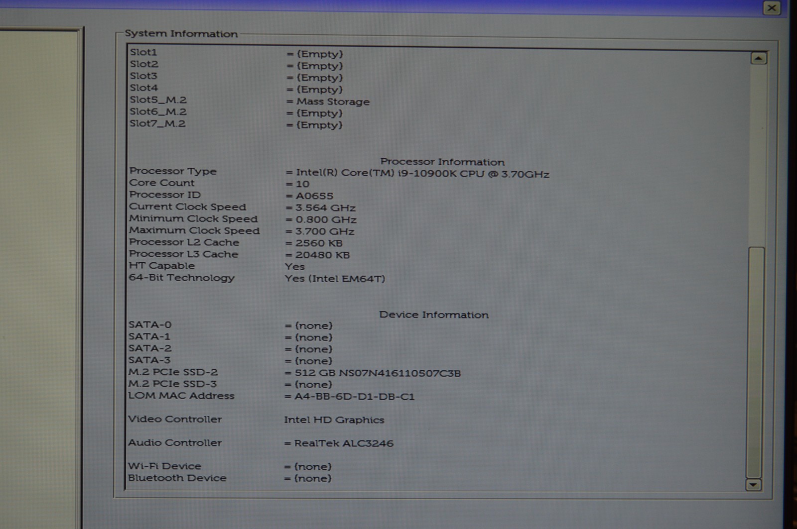 Dell OptiPlex 7080 TOWER Intel Core i9-10900K 3.70GHz 32GB RAM 512GB NVMe