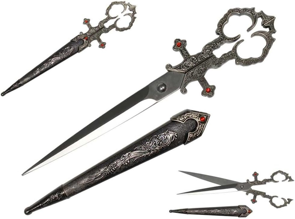 Medieval Renaissance Scissors Bodice Dagger Dirk Knife