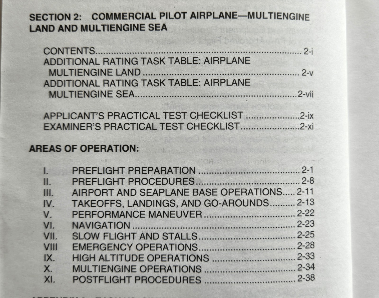 ASA Practical Test Standards Flight Instructor Commercial Pilot Multi-Engine FAA