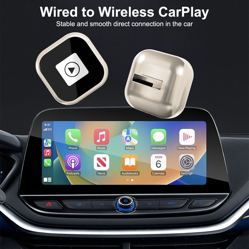 Wireless CarPlay Adapter For iPhone Apple Android Auto Wired to Wireless Dongle