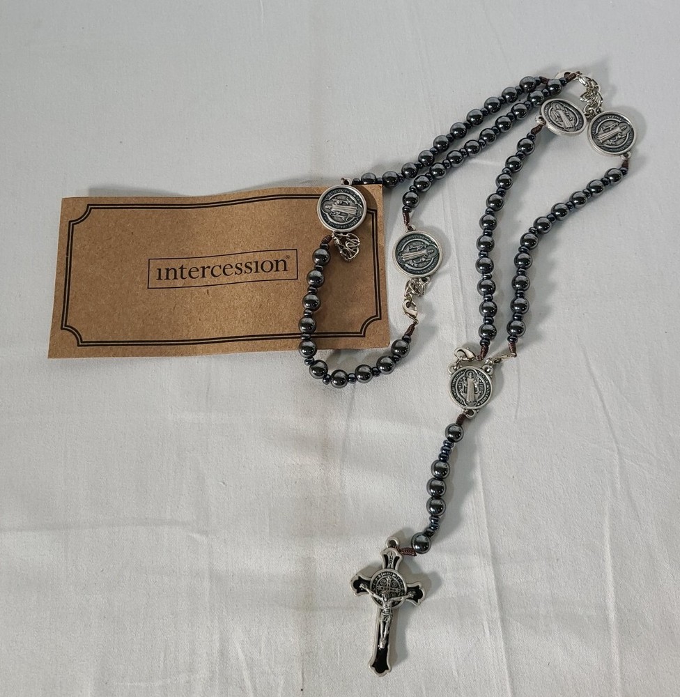 Intercession Hematite Rosary 8mm (cc)