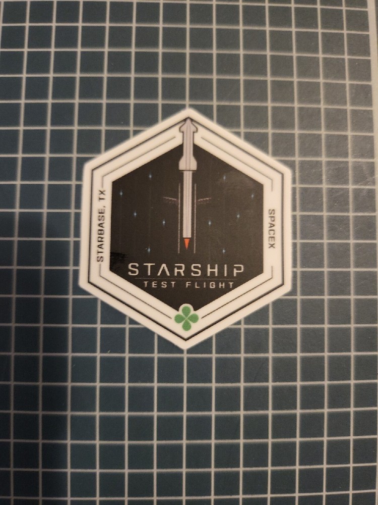 SPACEX STARSHIP PROGRAM MISSION PATCH STICKER TEST FLIGHT LAUNCH- USA TEXAS