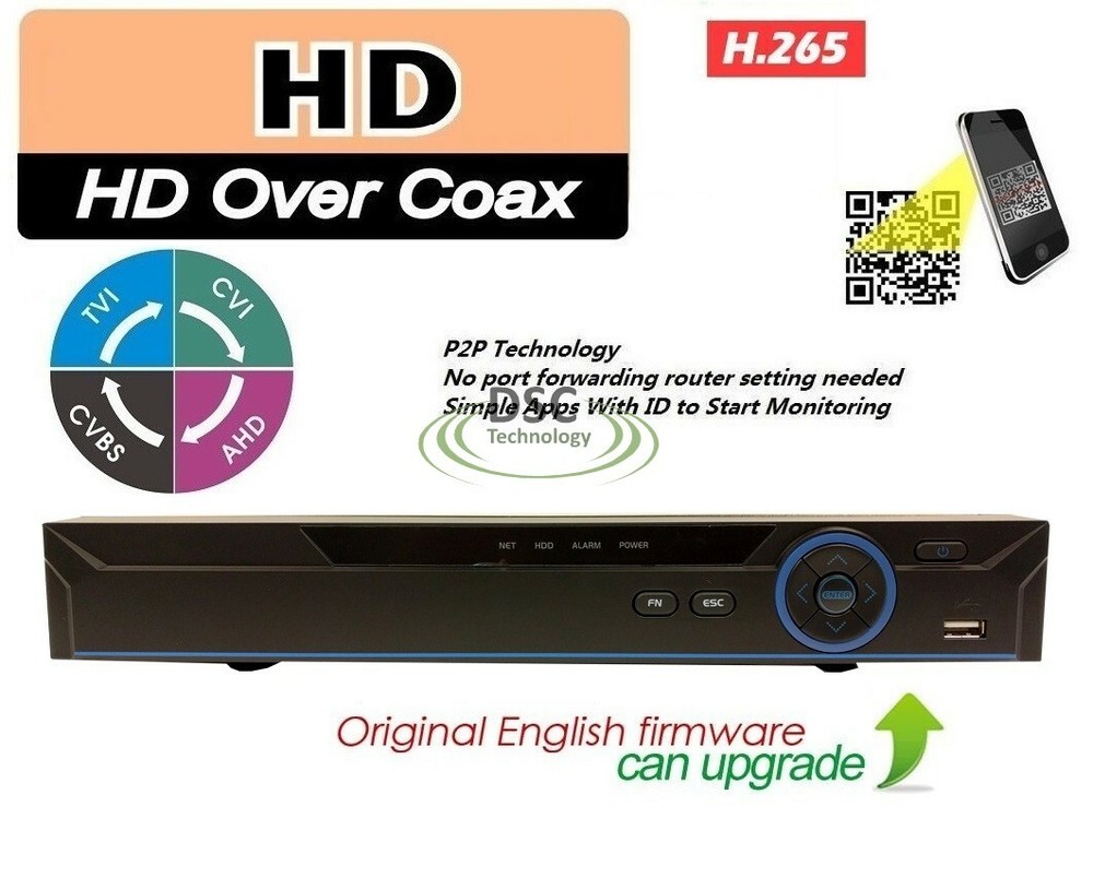 2TB 16CH CCTV Surveillance Security P2P QR-Code Mobile Phone Remote Access HDDVR