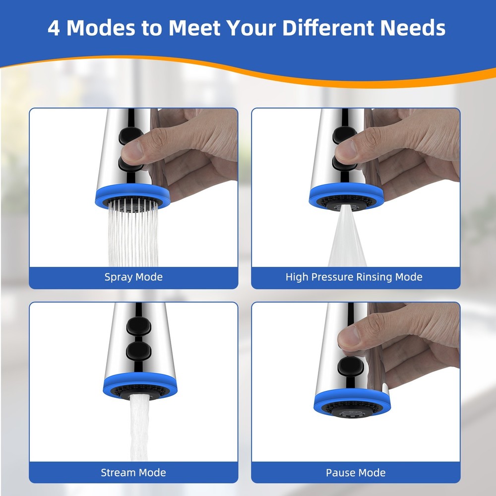 Spray Head Pull Down Kitchen Faucet Replacement Part American Standard 4 Modes