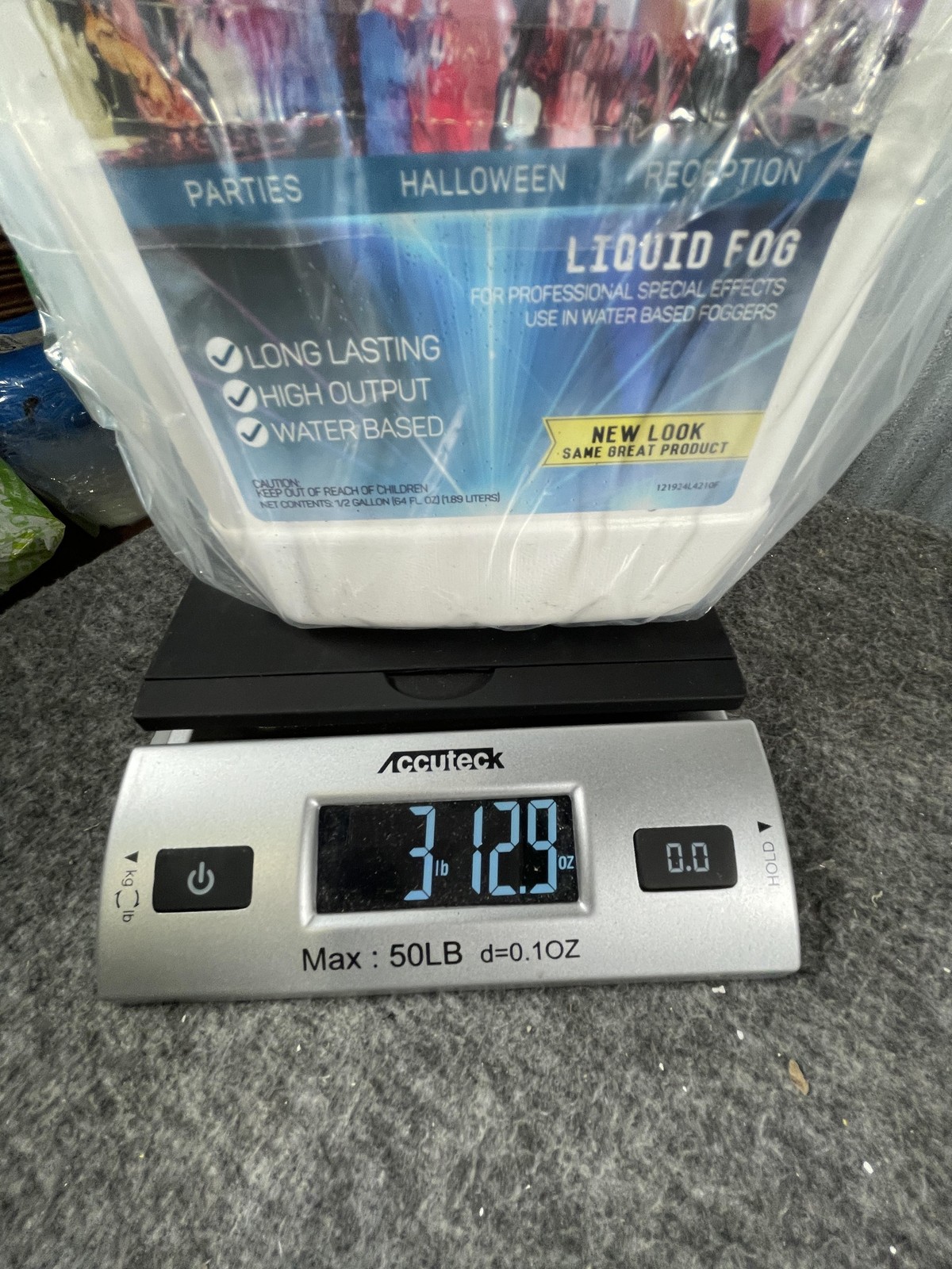 Fog Worx High Density Liquid Fog Fluid 1/2 Gallon Water Based for Fog Machines