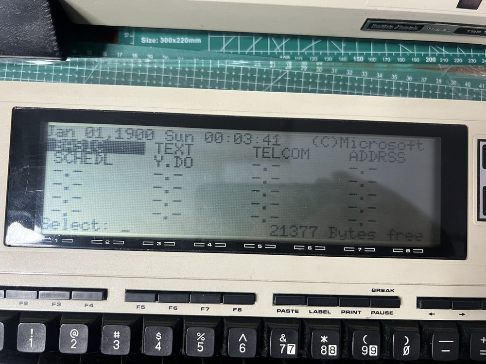 Radio Shack TRS-80 Model 100 Portable Computer. Works Great.