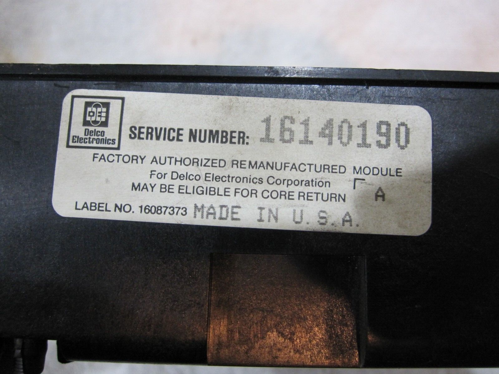 Corvette C4 Programmer Climate control Rebuilt 90 91 core deposit included