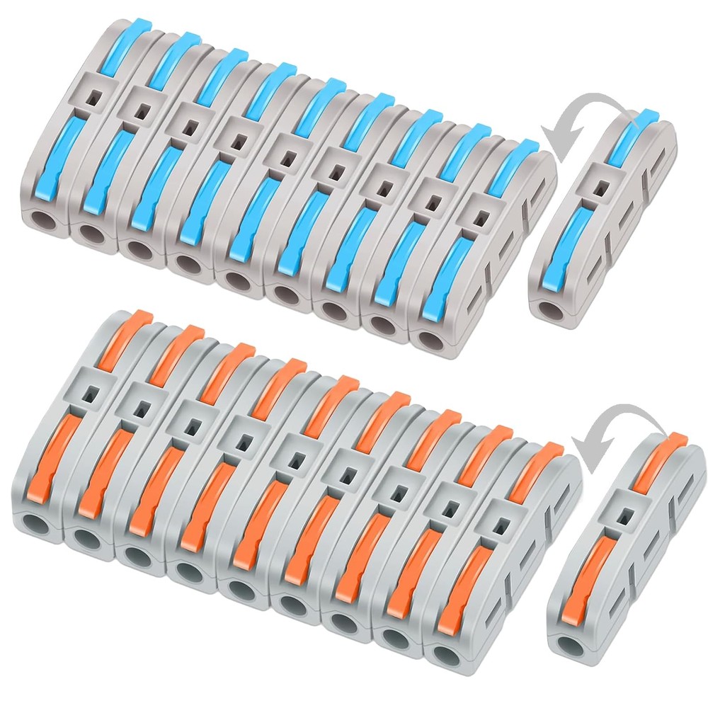 20Pcs Quick Connect Electrical Splicing Wire Connectors Terminal Block Connector