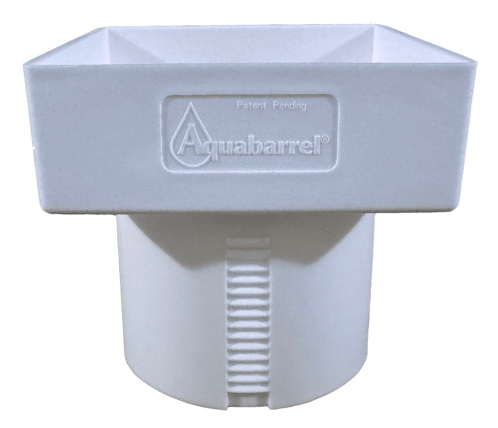 4x4x4 Downspout Adapter - Adjustable Height - Gutter to Underground Pipe - White