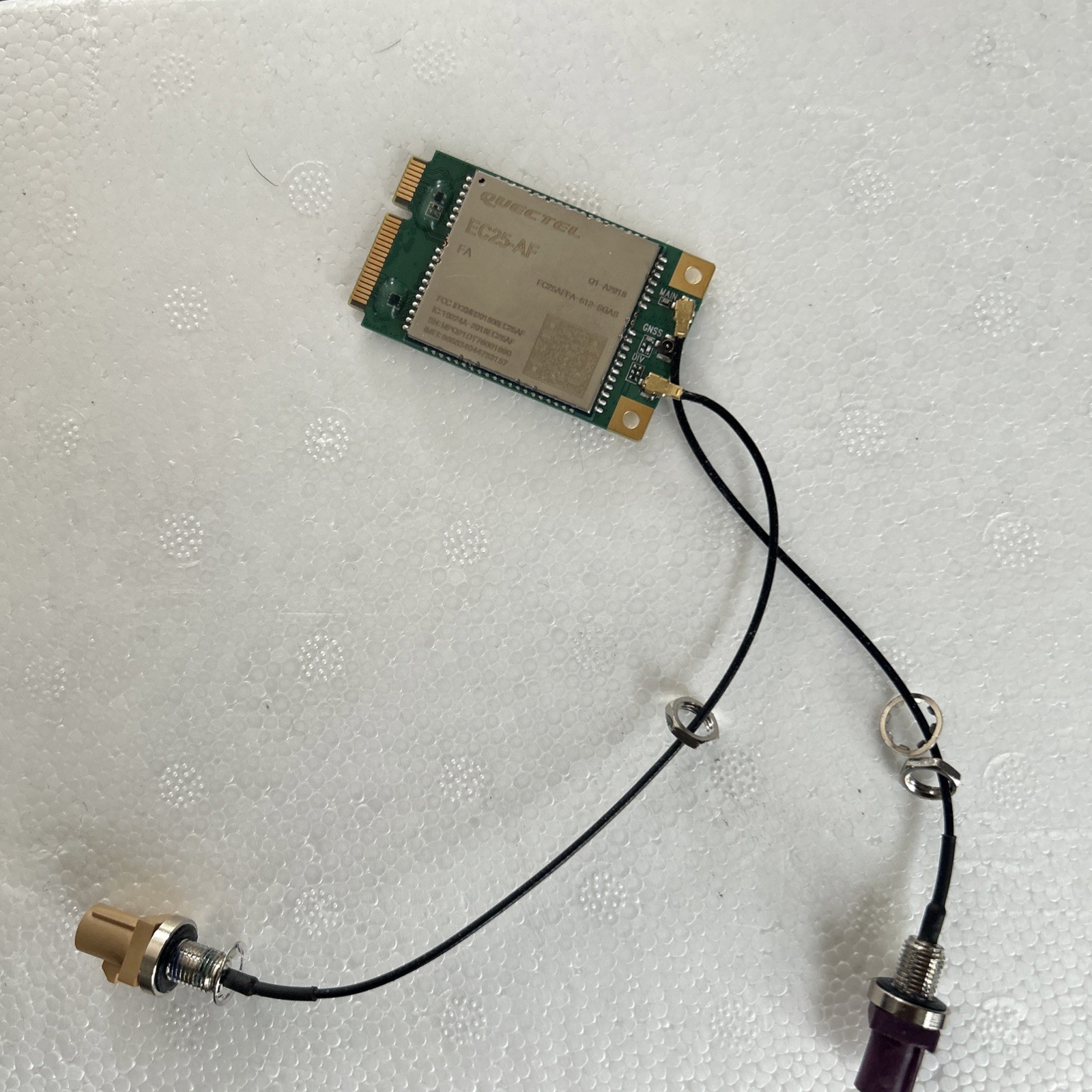 Quectel EC25-AF LTE IoT Module with Cables, Mini PCIe