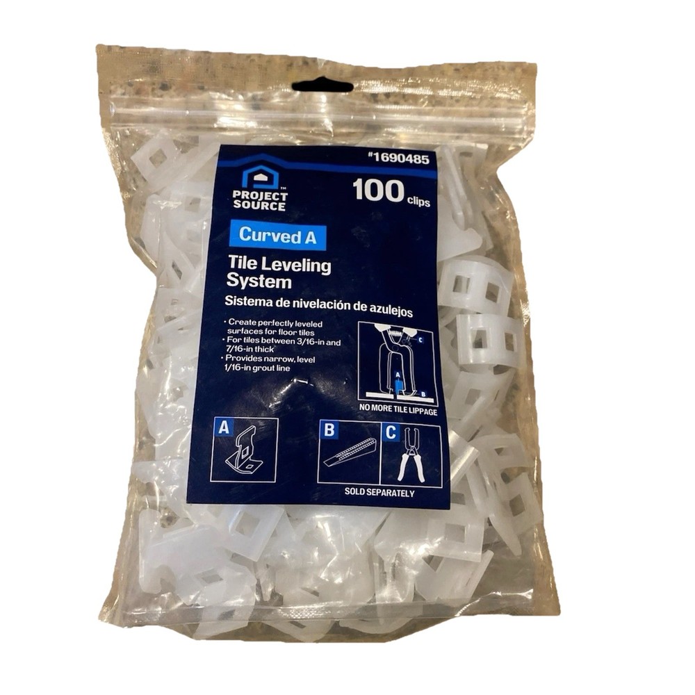 Project Source Flat A Floor Tile Leveling System Clips Part A 100-Pack 1690484