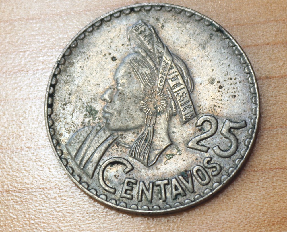 1966 Guatemala 25 Centavos