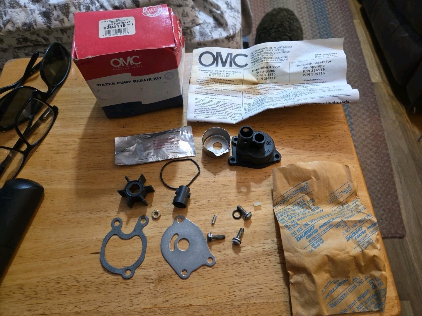 NEW Genuine OMC JOHNSON EVINRUDE WATER PUMP REPAIR KIT 394116 OEM