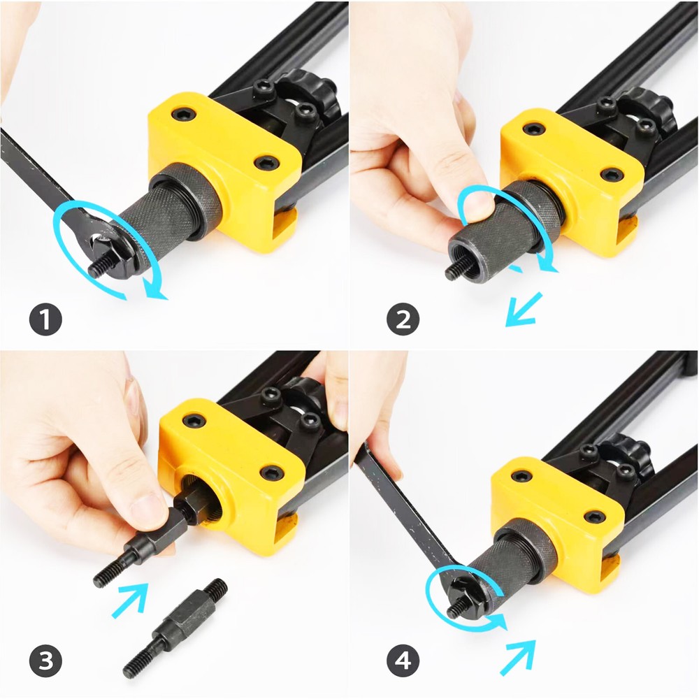 14'' Rivet Gun Kit Rivnut Thread Setting Tool Nut Setter NutSert Metric 70PCS