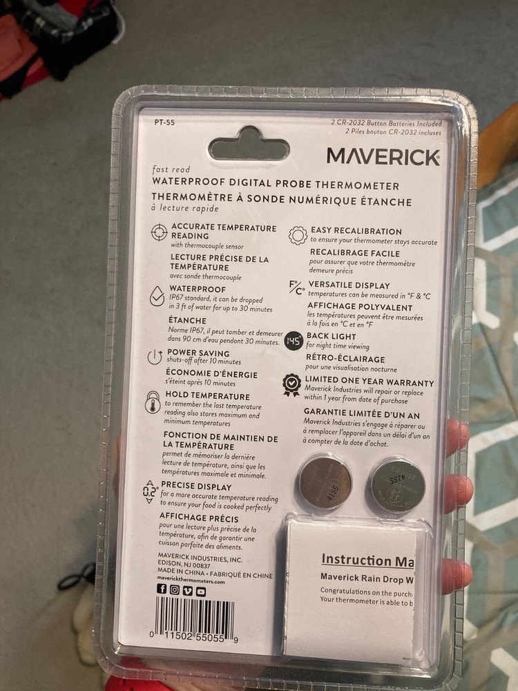 Maverick PT-55 Fast Read Waterproof Digital Probe Thermometer
