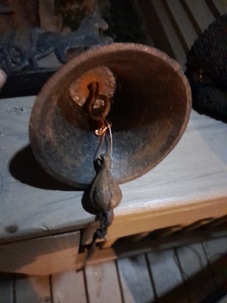 vintage cast iron dinner bell wall mount