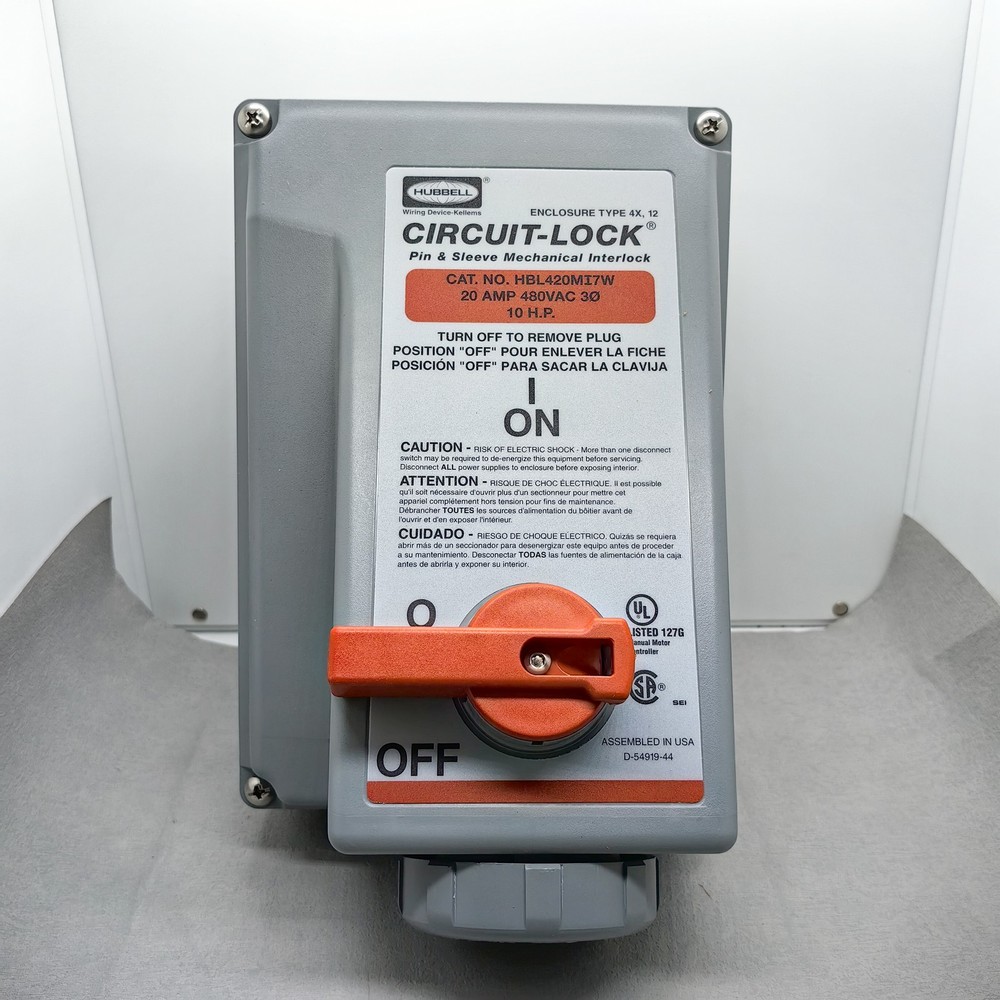 Hubbell Mechanical Interlock Device HBL420MI7W #CA