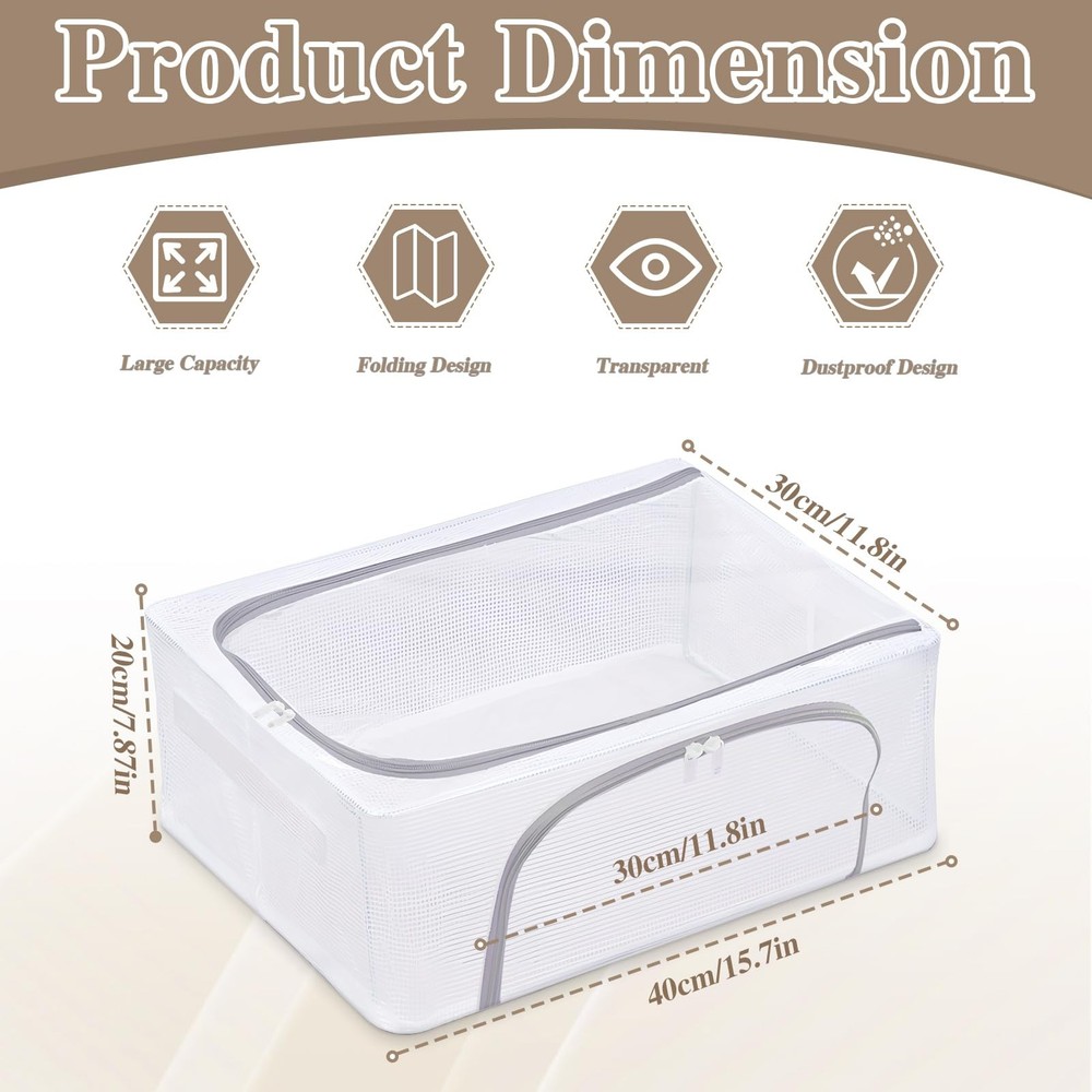 Foldable Under Bed Storage, Underbed Storage Bags Organizer Container, Under ...