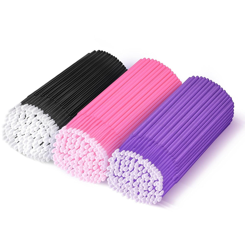 300 Count Disposable Micro Applicator Brush for Eyelash Extension, Micro Swabs M