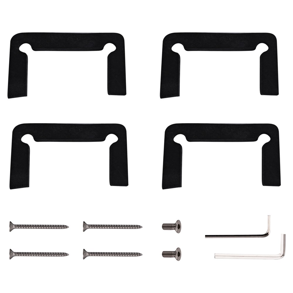 Matte Black Cologne 337 Series Adjustable Wall Mount 'H' Back Plate Hinge