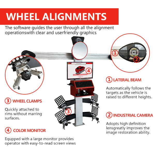 KATOOL 3D Wheel Alignment Machine Wheel Aligner 3D Tire Wheel Aligning Machine