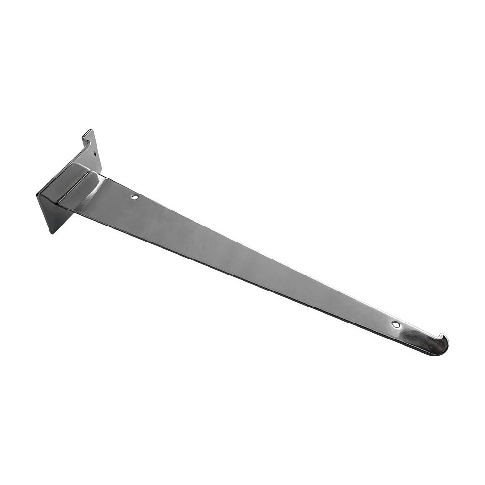 12" Slatwall Shelf Bracket, Chrome, Hanger Display Panel Shelf