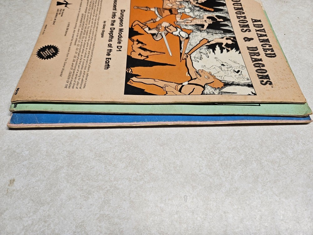 ADVANCED DUNGEONS & DRAGONS DUNGEON MODULE D1 D2 D3 COMPLETE MODULE SET TSR 1978