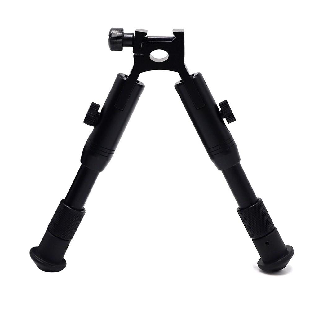 6'' Short Tactical Bipod Adjustable Spring Return 20mm Picatinny Mount Adapter