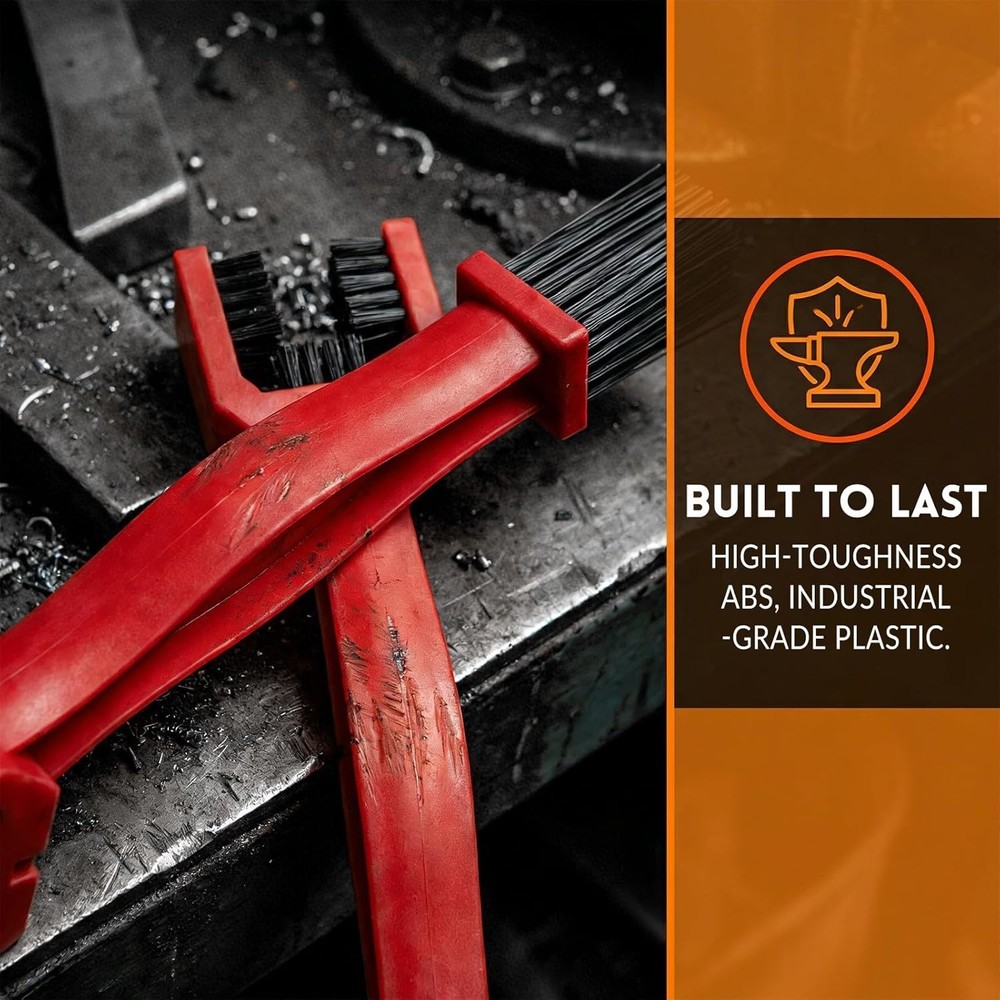 Multi-Functional Chain Brush with Three-Sided & Long Bristles for Easy Cleaning