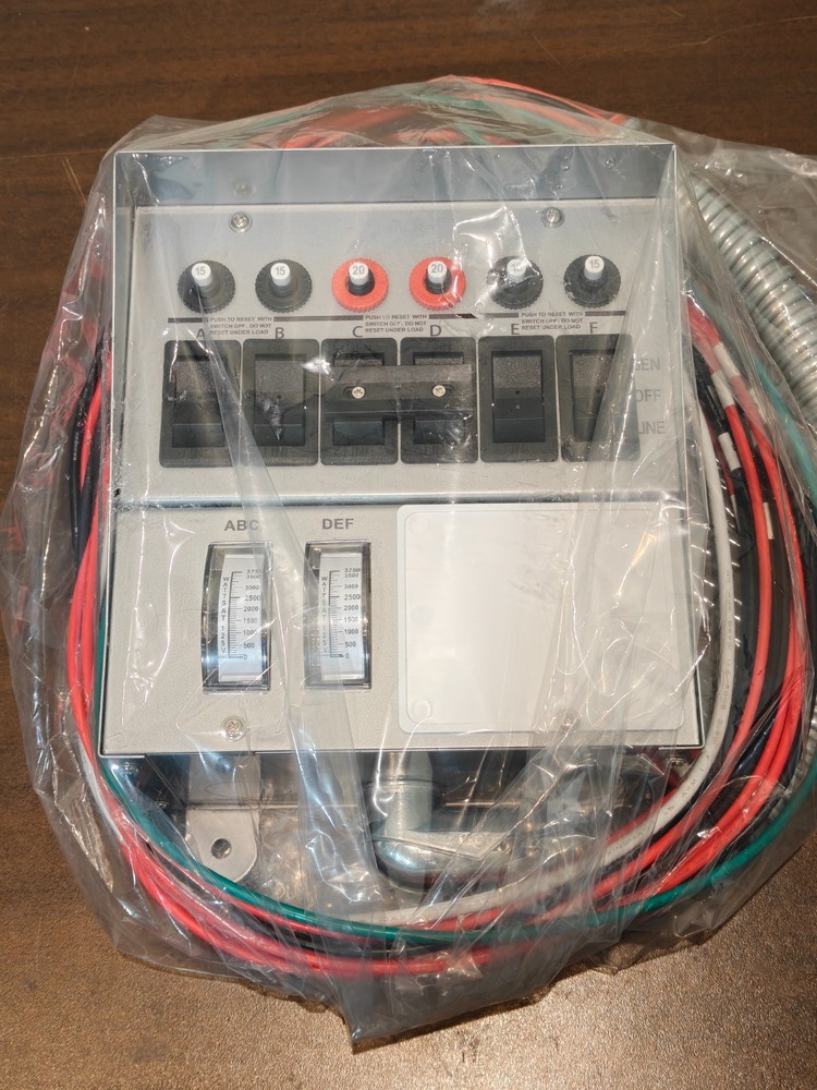 6-Circuit 30A Generator Transfer Switch - Complete Pre-Wired Kit, Inlet & Cable