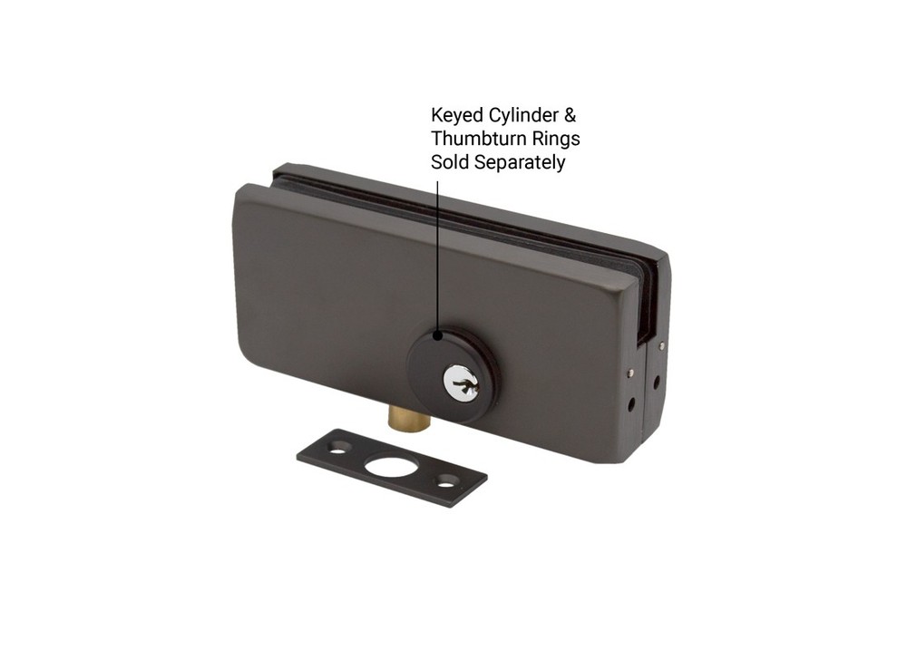 FHC PF215MB Patch Lock with 5/8" Diameter Bolt Throw - Matte Black