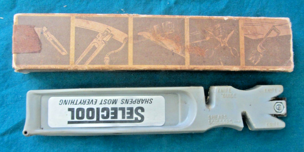 Vintage 1960 Selectool Master Sharpener & Glass Cuter Original Box Instructions