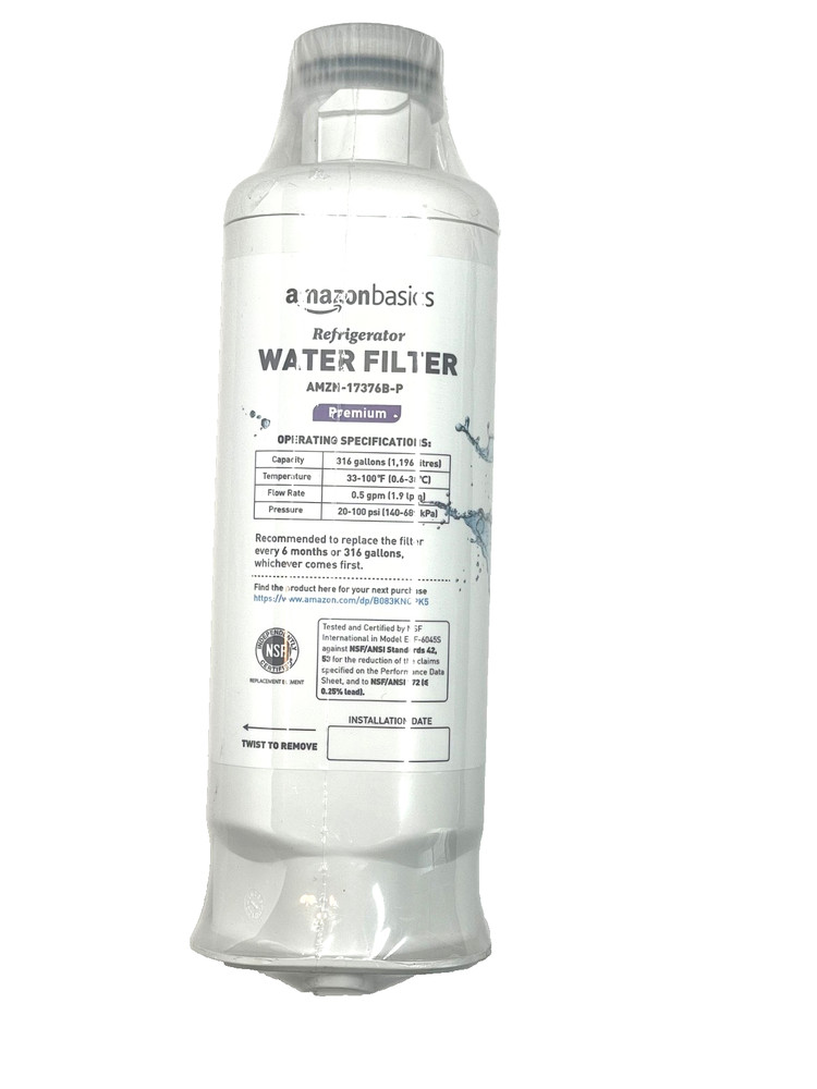 AMAZON BASICS REPLACEMENT WATER FILTER AMZN-17376B-P PREMIUM