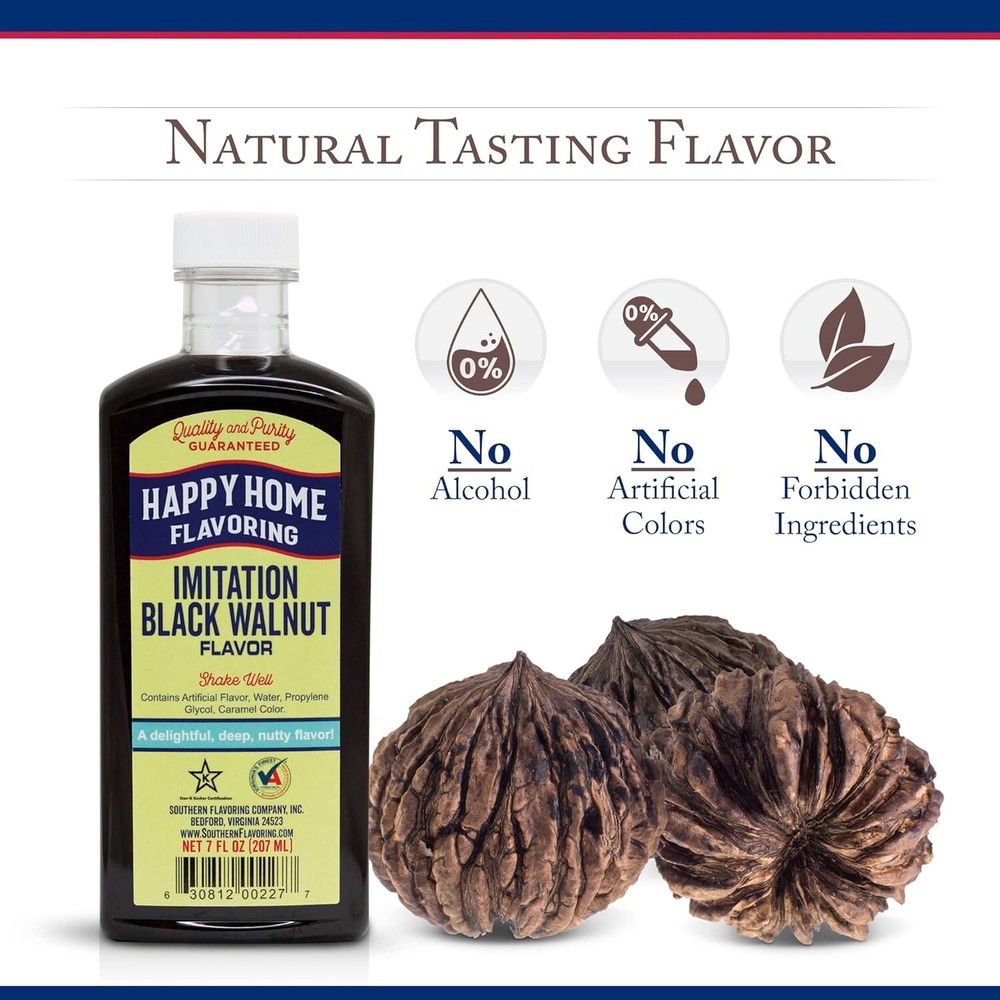 Versatile 7 oz. Black Walnut Flavoring - Ideal for Baking and Candy Making