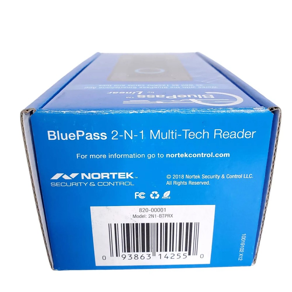 BLUEPASS By LINEAR 2N1-BTPRX 820-00001 2-N-1 Multi-Tech Access Control Reader LE