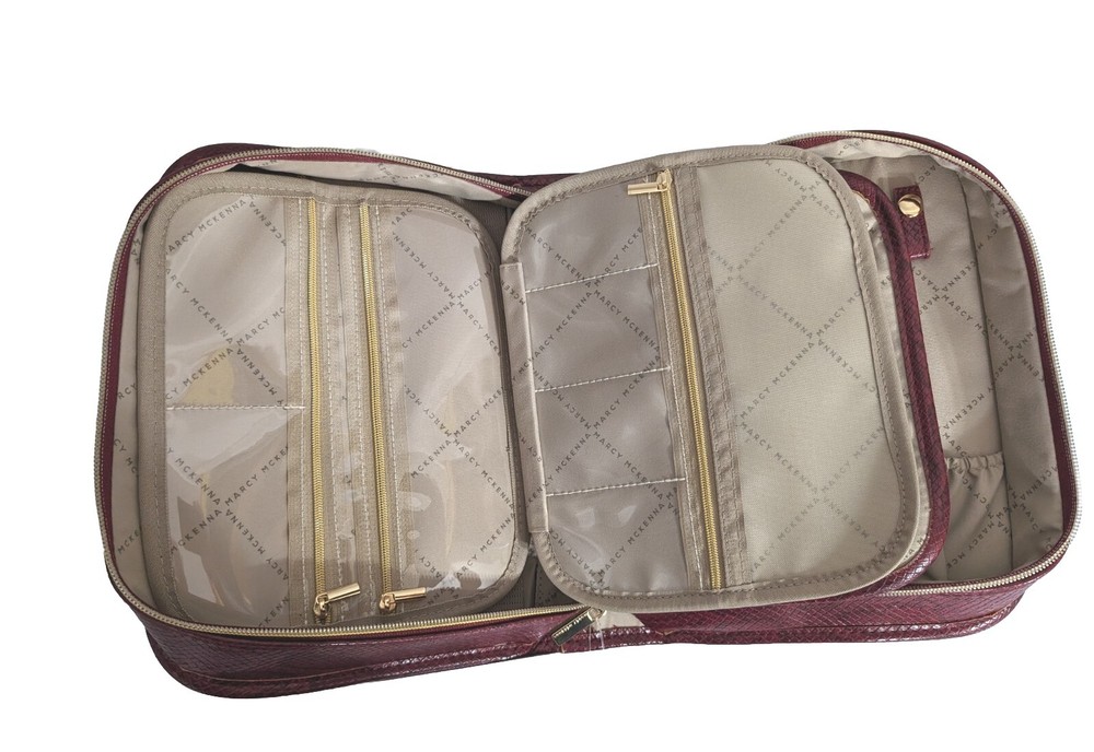 Marcy McKenna Jewelry Portfolio with Removable Mini Case-Red Python-NWT