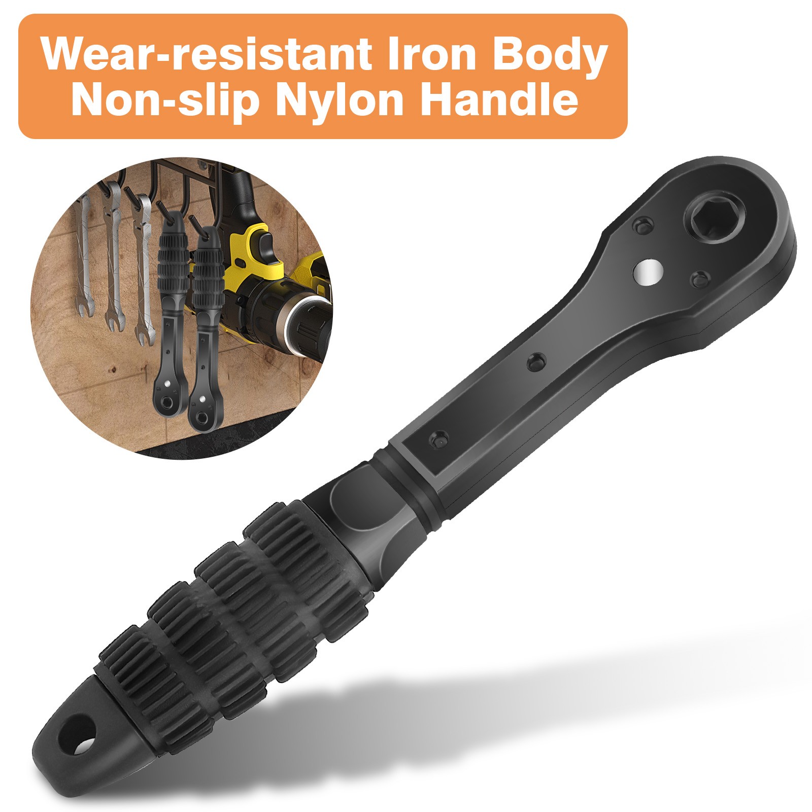 2-in-1 Ratchet Drill Chuck Key Wrench Universal Drill Chuck Key Replacement Tool