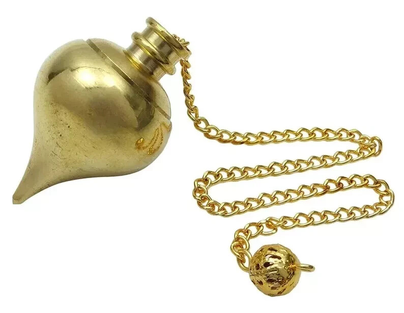 Brass Dowsing Pendulum Gold Pendulum Chakra Healing Pendulum For Divination