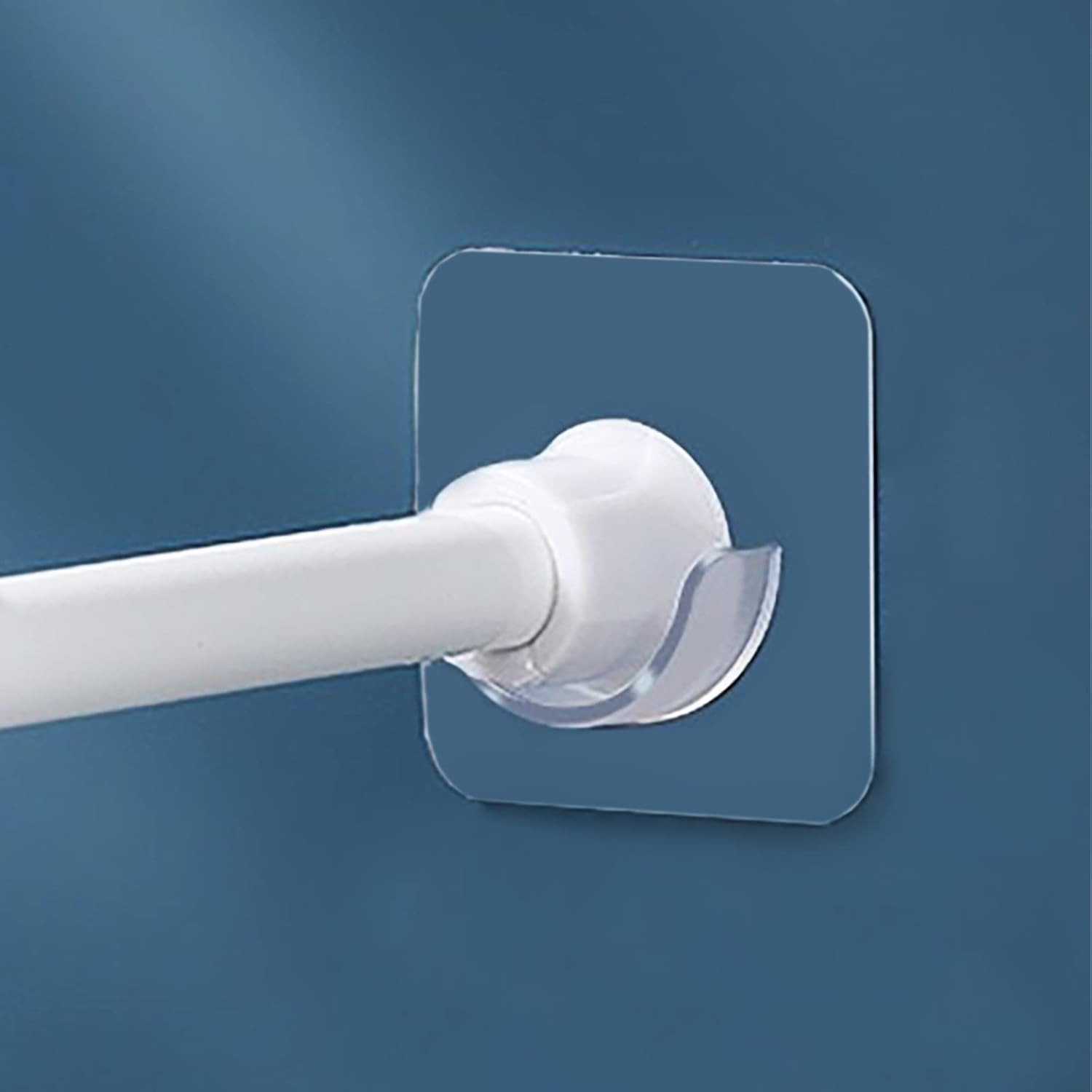 Spring Tension Rod Holder, 2 Packs 1.18 Inches Small Transparent Shower Rod Brac