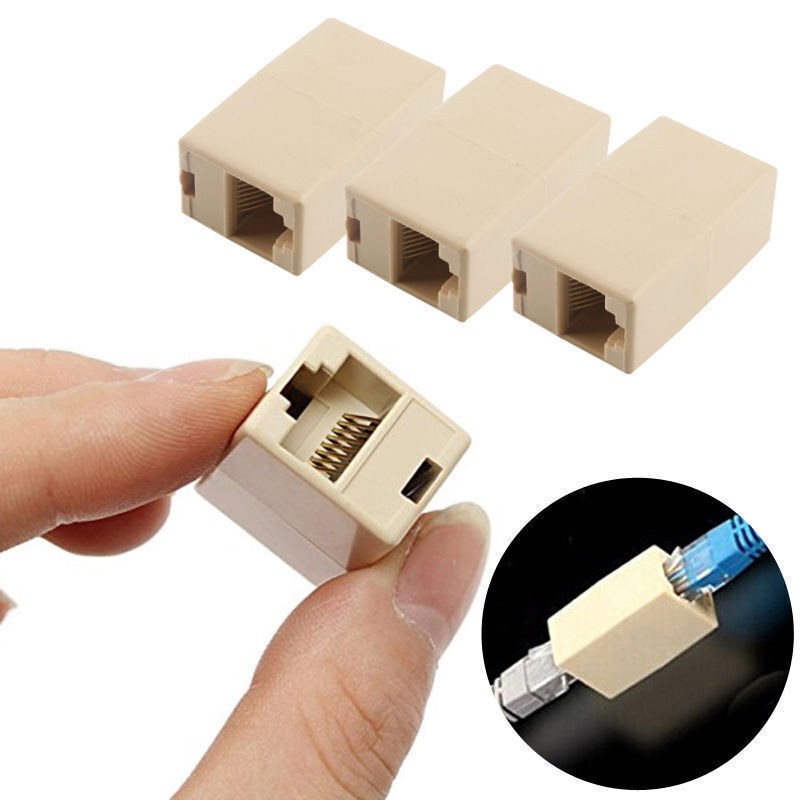 10PACK RJ45 Inline Coupler Cat6 Cat5e Cat5 Ethernet LAN Network Cable Adapter US