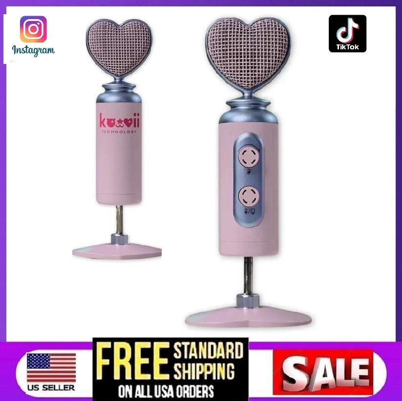 Kawaii USB desktop Recording Mic Studio Quality Microphone Condenser Computer PC