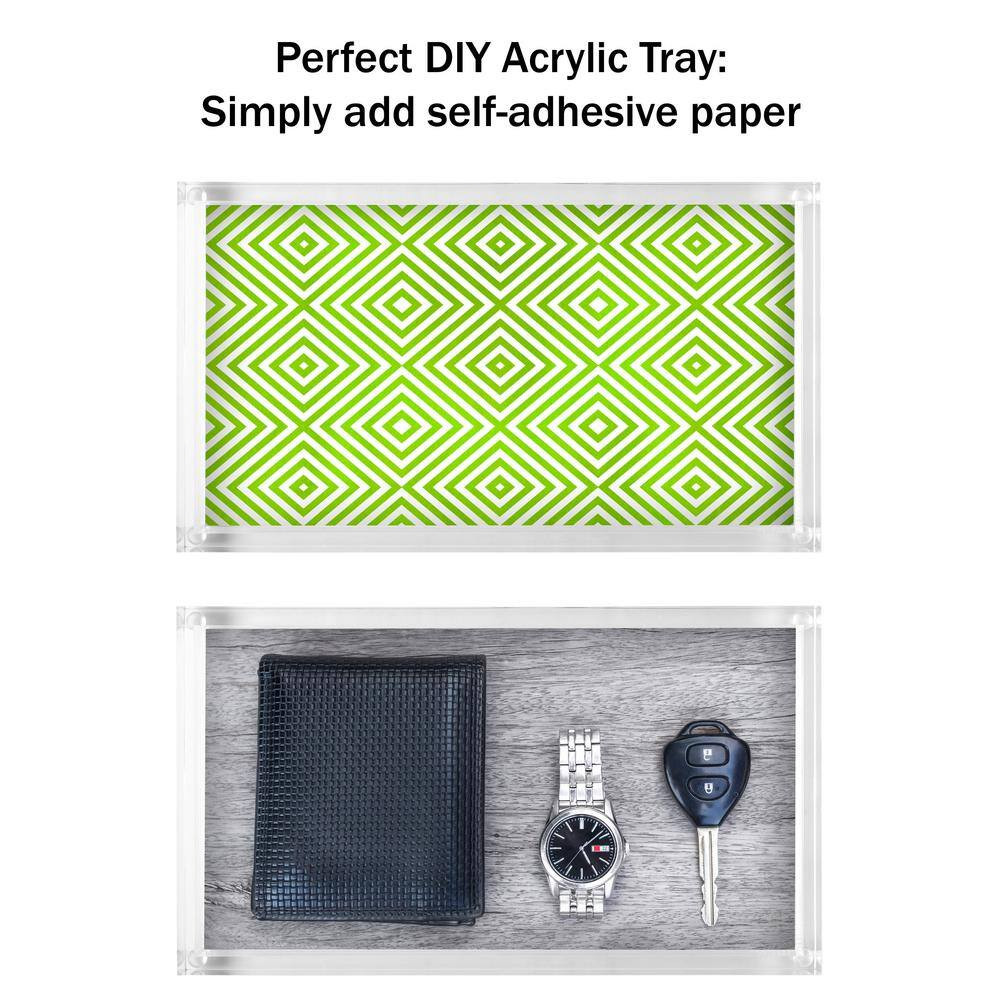 Minimalist Clear Acrylic Catch-All Decorative Tray