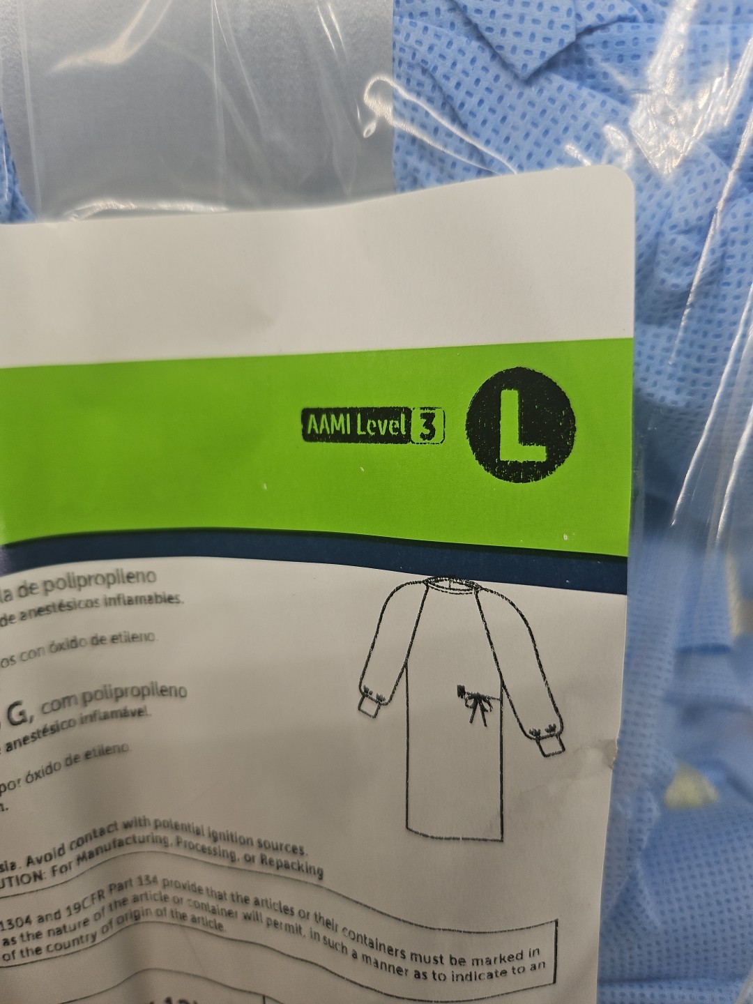 Halyard Surgical Gown Ultra With Polypropylene Fabric Size: LARGE *48-Pieces*