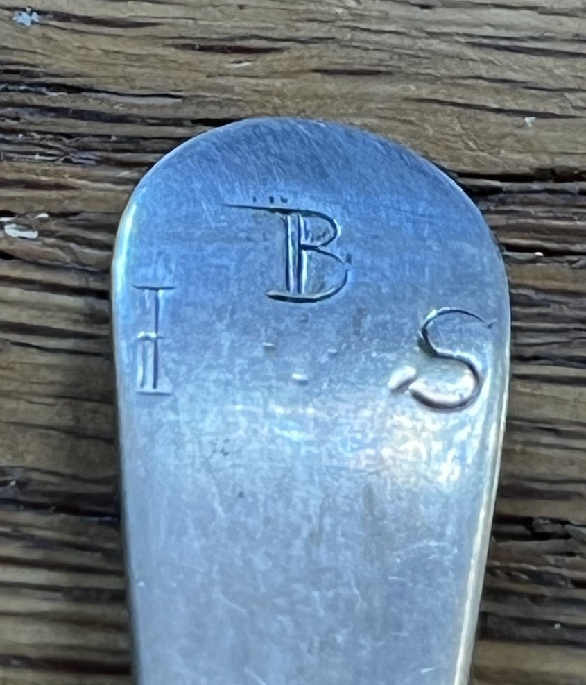 American Coin Silver Coffee Spoon Matthias Lamar Philadelphia 1781-1797 Monogram