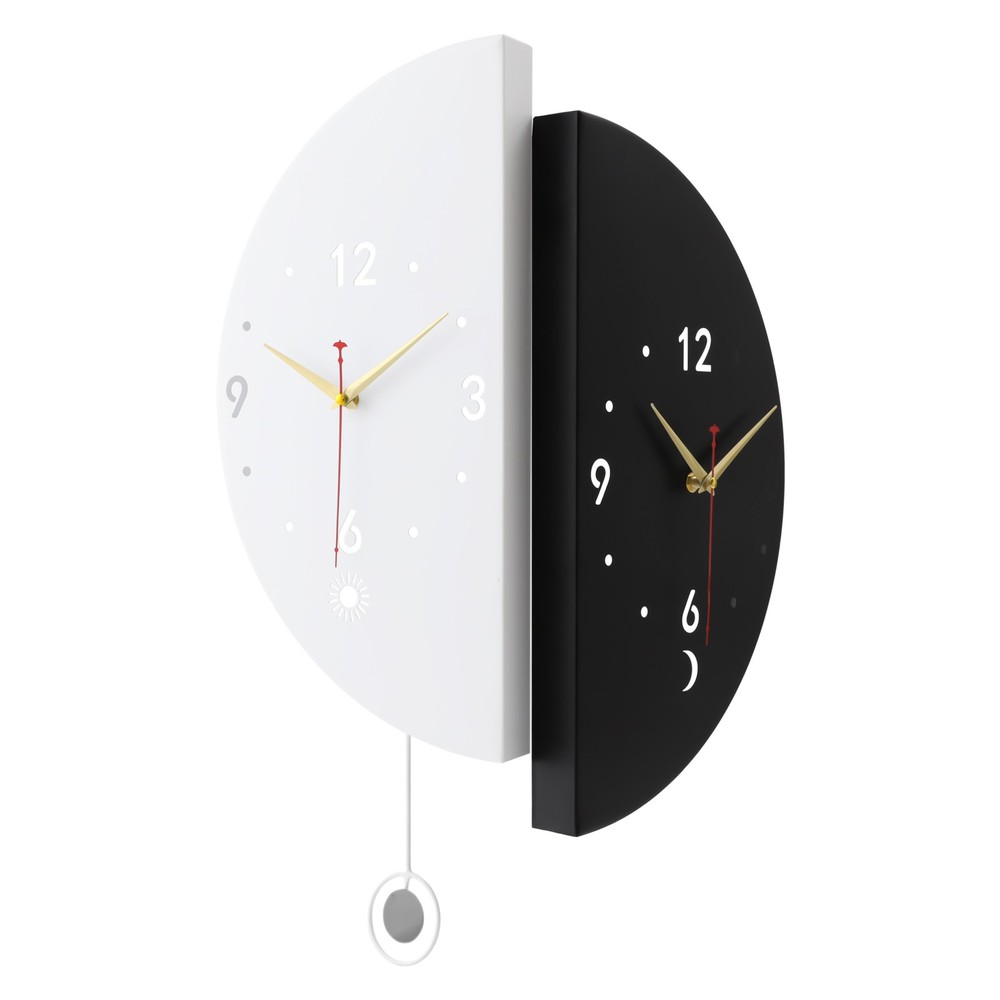 Modern Wall Clock Decoration, Double-sided Corner Wall Clock, Battery Powered