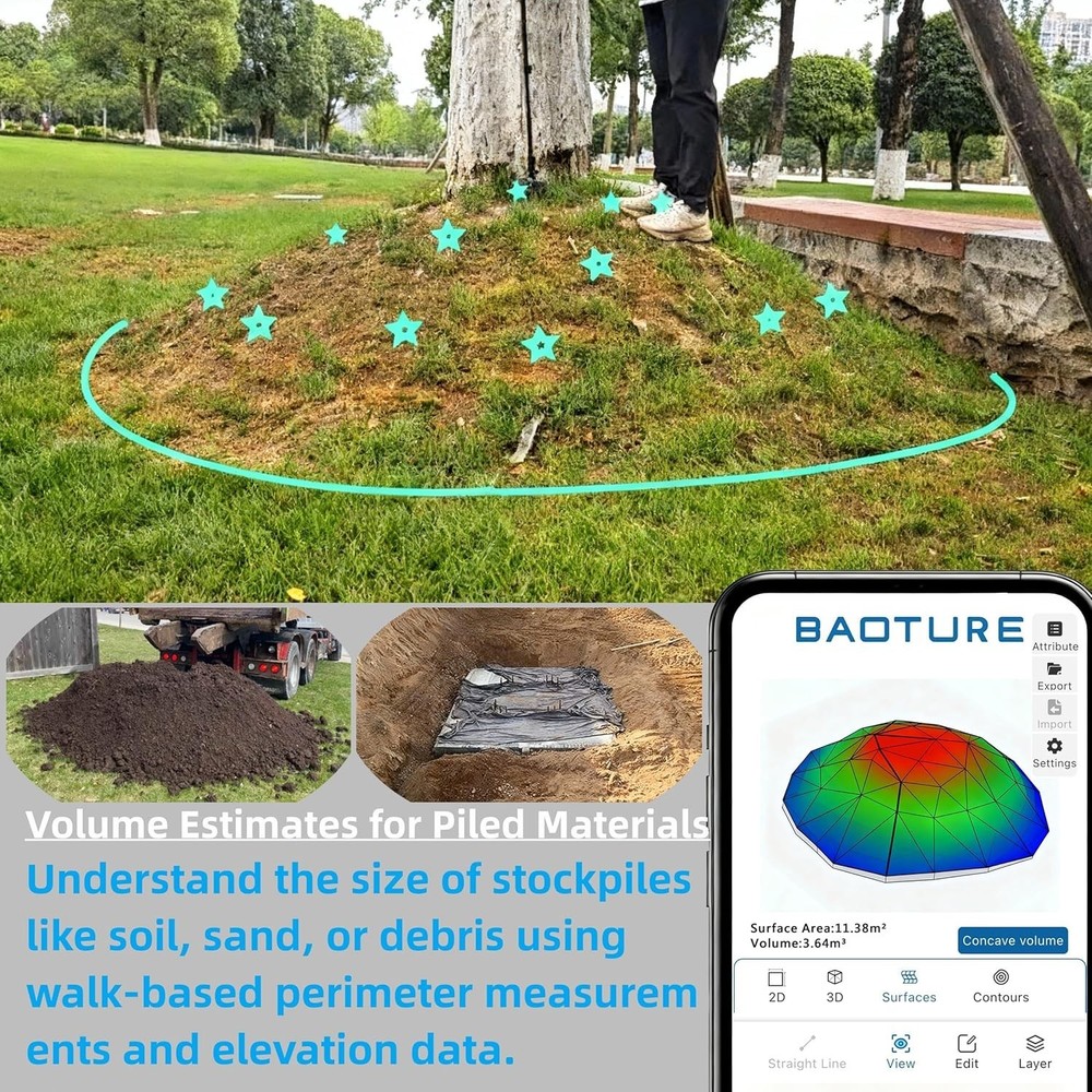 Advanced Motion Measuring Tool Construction Landscaping 3D Data Bluetooth APP PD