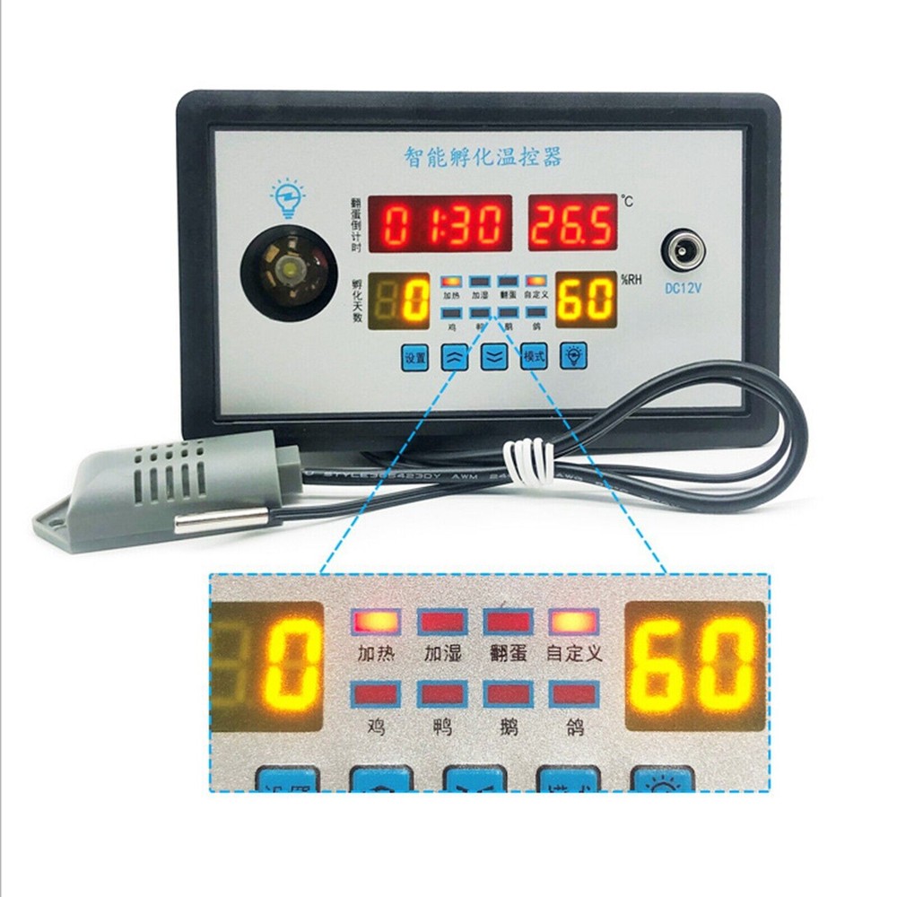 Automatic Digital Temperature Humidity Egg Turning Control Incubator Thermostay9