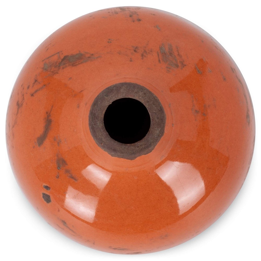 47th & Main Ceramic Vase, Mini, Round Orange
